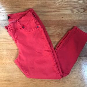 Torrid size 16 jeggings in orange/red color